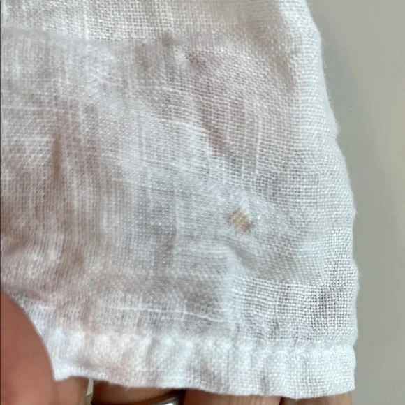 Lightweight White Linen Scoop-Neck Tunic - Picture 5 of 5